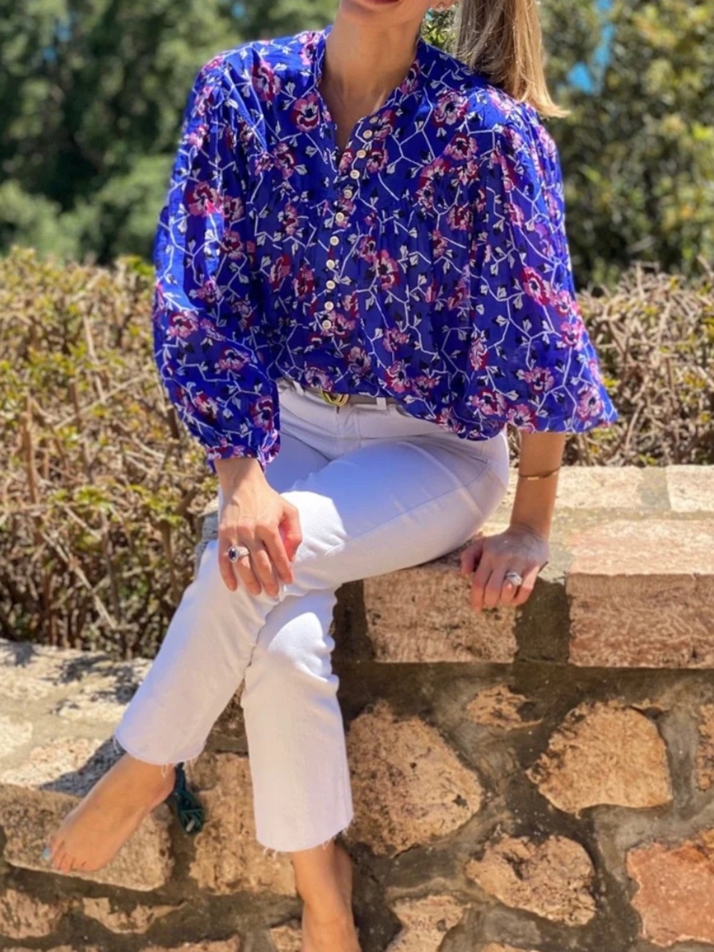 ISABEL MARANT ÉTOILE Salika Printed Peasant Blouse